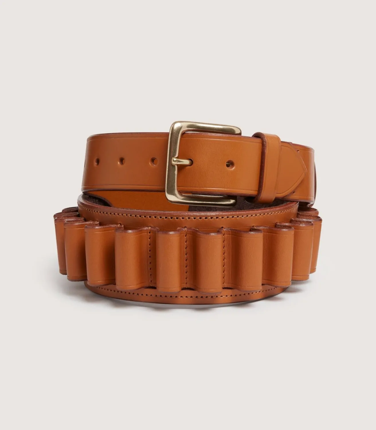 20 Gauge Bridle Leather Cartridge Belt In Tan-Purdey Hot
