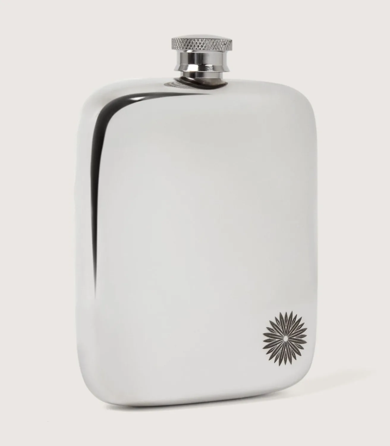 6 Oz Pewter Hip Flask With Sporter Engraving In Steel-Purdey Best