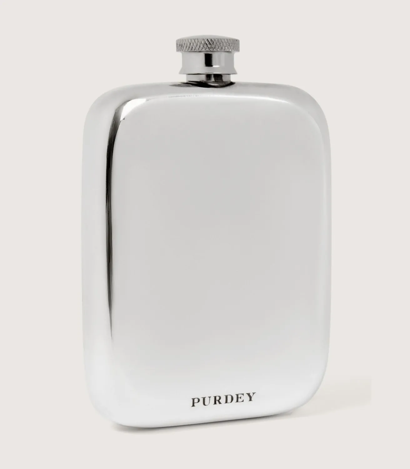 6 Oz Pewter Hip Flask With Sporter Engraving In Steel-Purdey Best