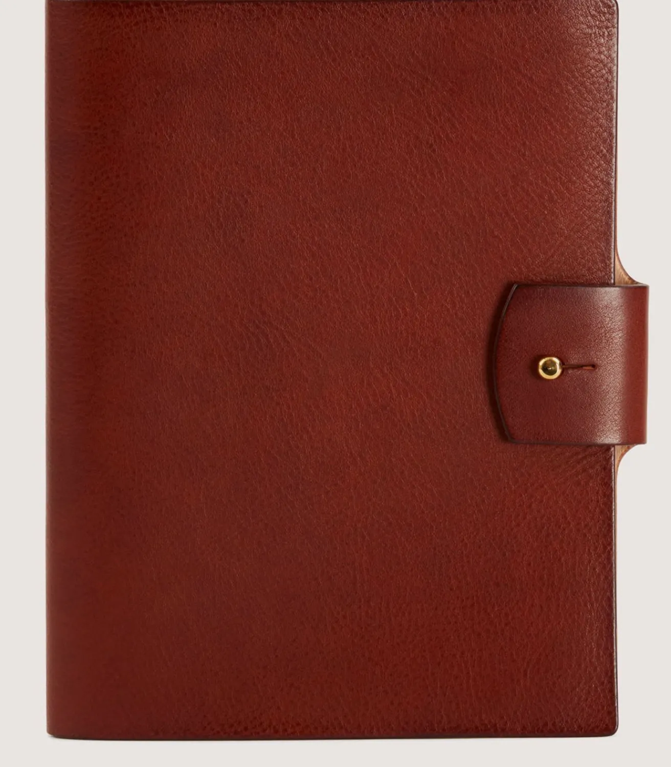 A5 Grain Leather Folio In Brown-Purdey Hot