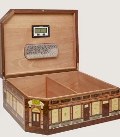 Audley House Marquetry Humidor In Natural-Purdey Discount