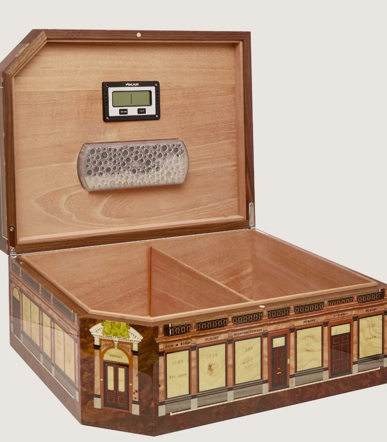 Audley House Marquetry Humidor In Natural-Purdey Discount