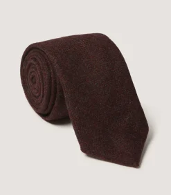 Birdseye Tie In Dark Red-Purdey Hot