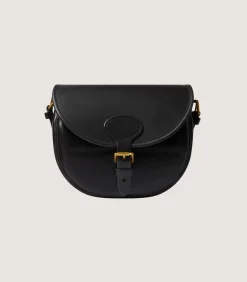 Bridle Leather Cartridge Bag In Dark Brown.-Purdey Clearance