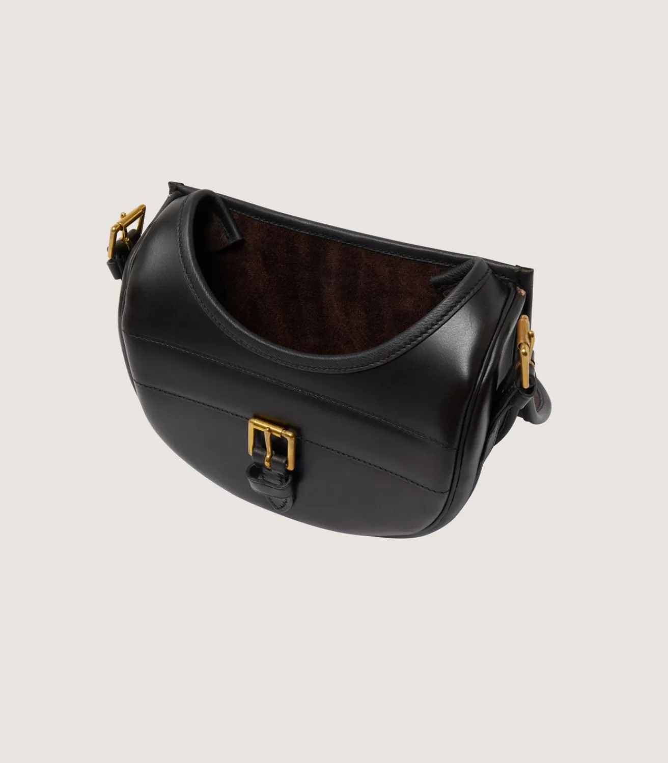 Bridle Leather Cartridge Bag In Dark Brown.-Purdey Clearance
