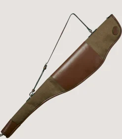 Canvas And Leather Rifle Sleeve In Walnut-Purdey Best