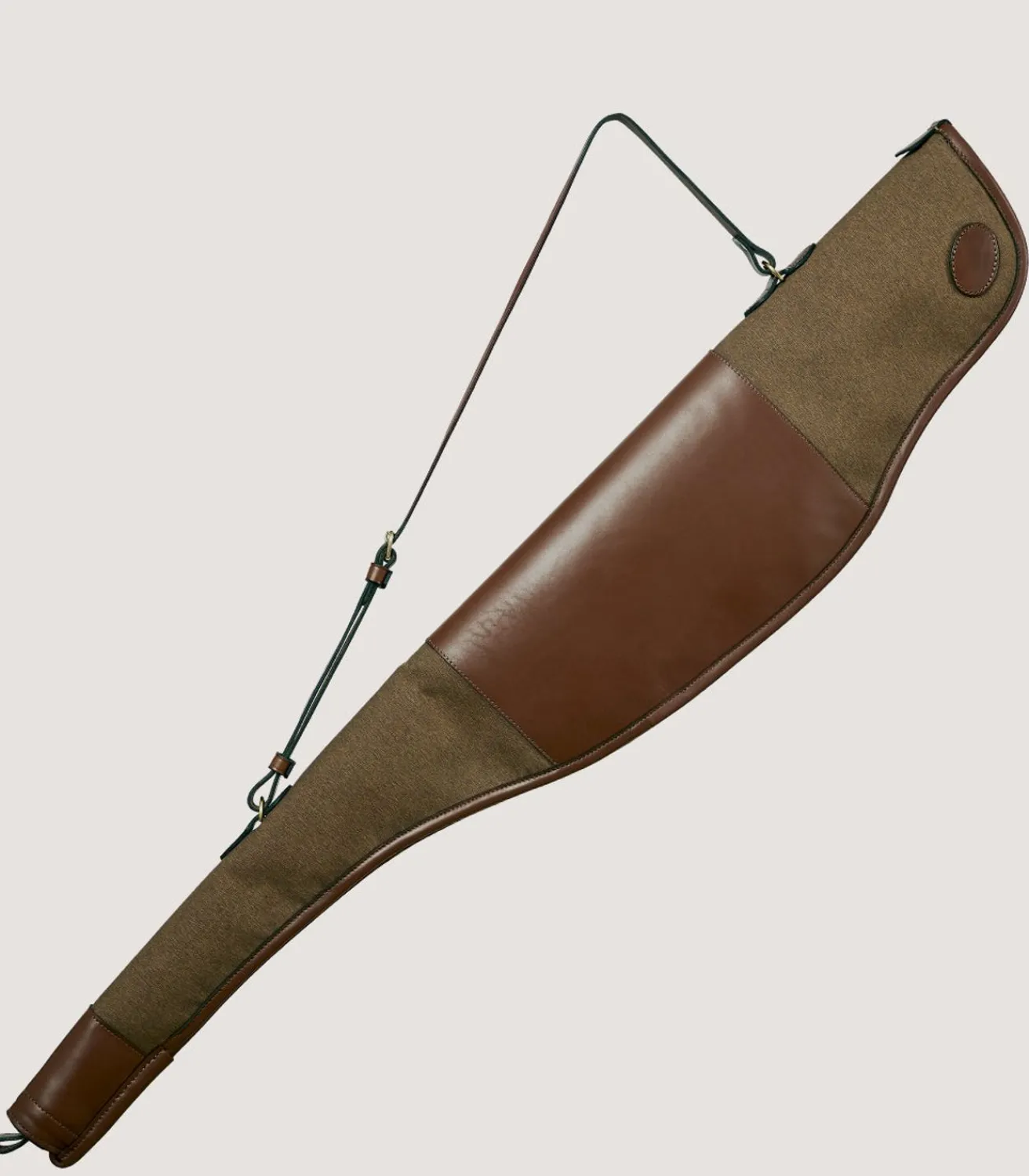 Canvas And Leather Rifle Sleeve In Walnut-Purdey Best