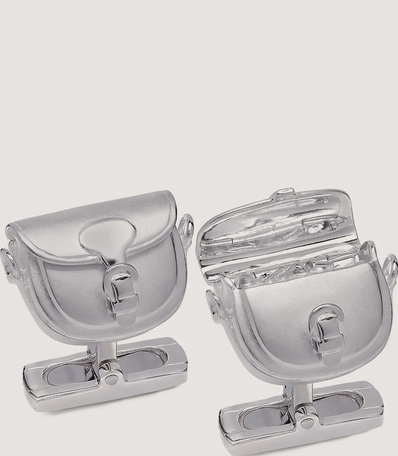 Cartridge Bag Cufflinks In Silver-Purdey Hot