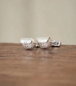 Cartridge Bag Cufflinks In Silver-Purdey Hot