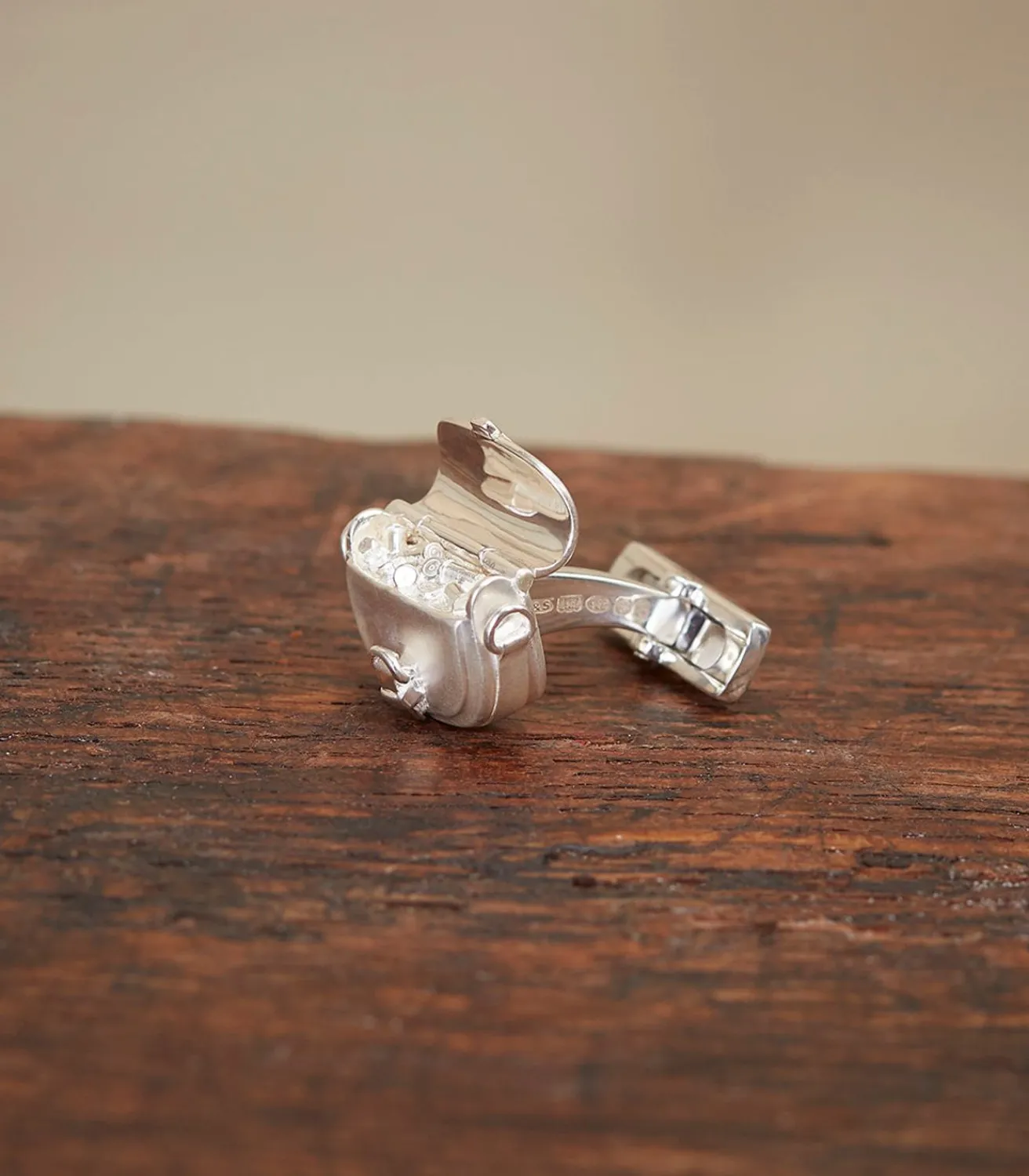 Cartridge Bag Cufflinks In Silver-Purdey Hot