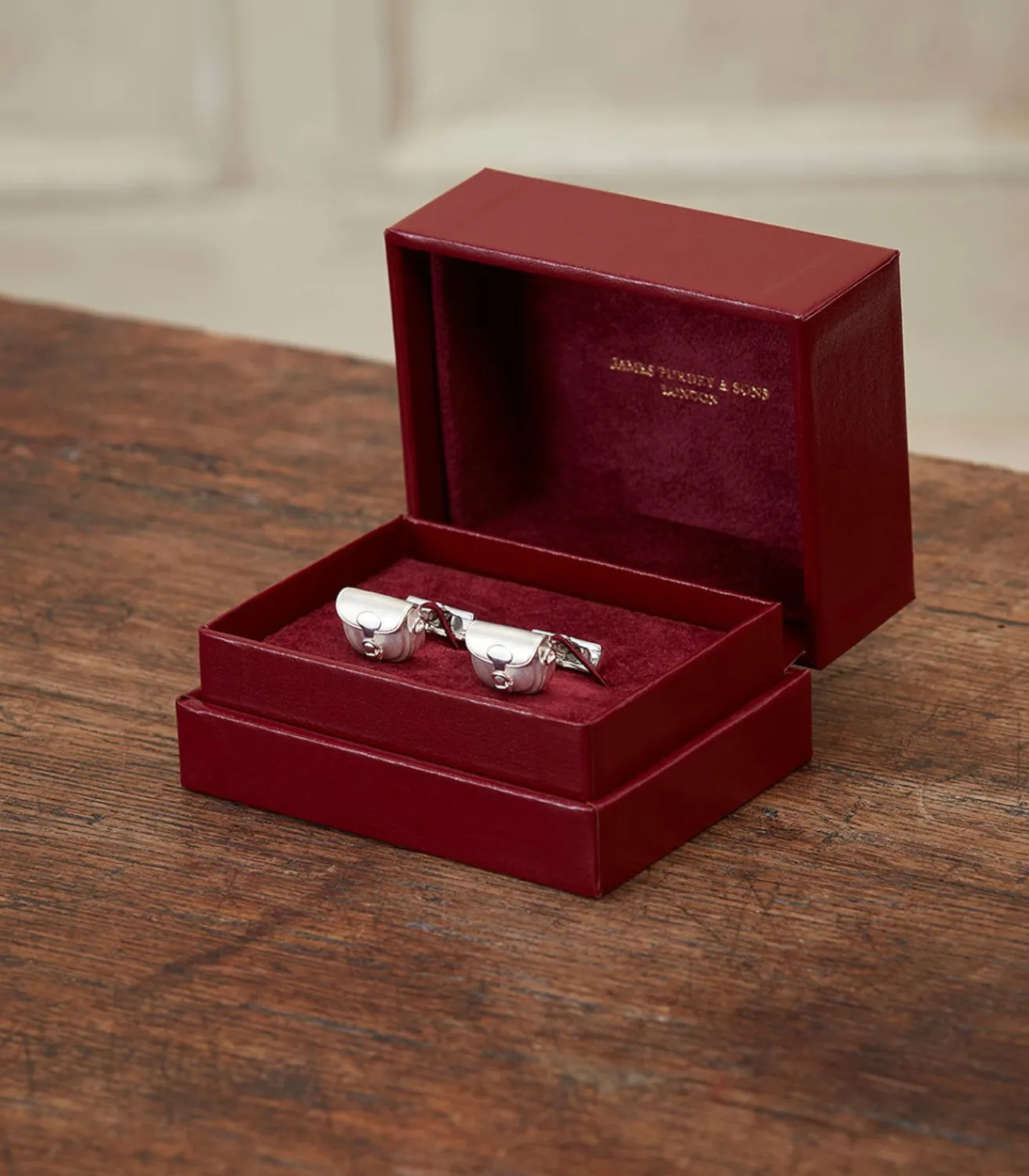 Cartridge Bag Cufflinks In Silver-Purdey Hot