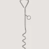 Corkscrew Dog Stake In Steel-Purdey Hot