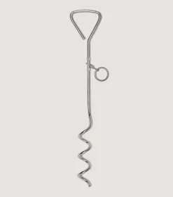 Corkscrew Dog Stake In Steel-Purdey Hot