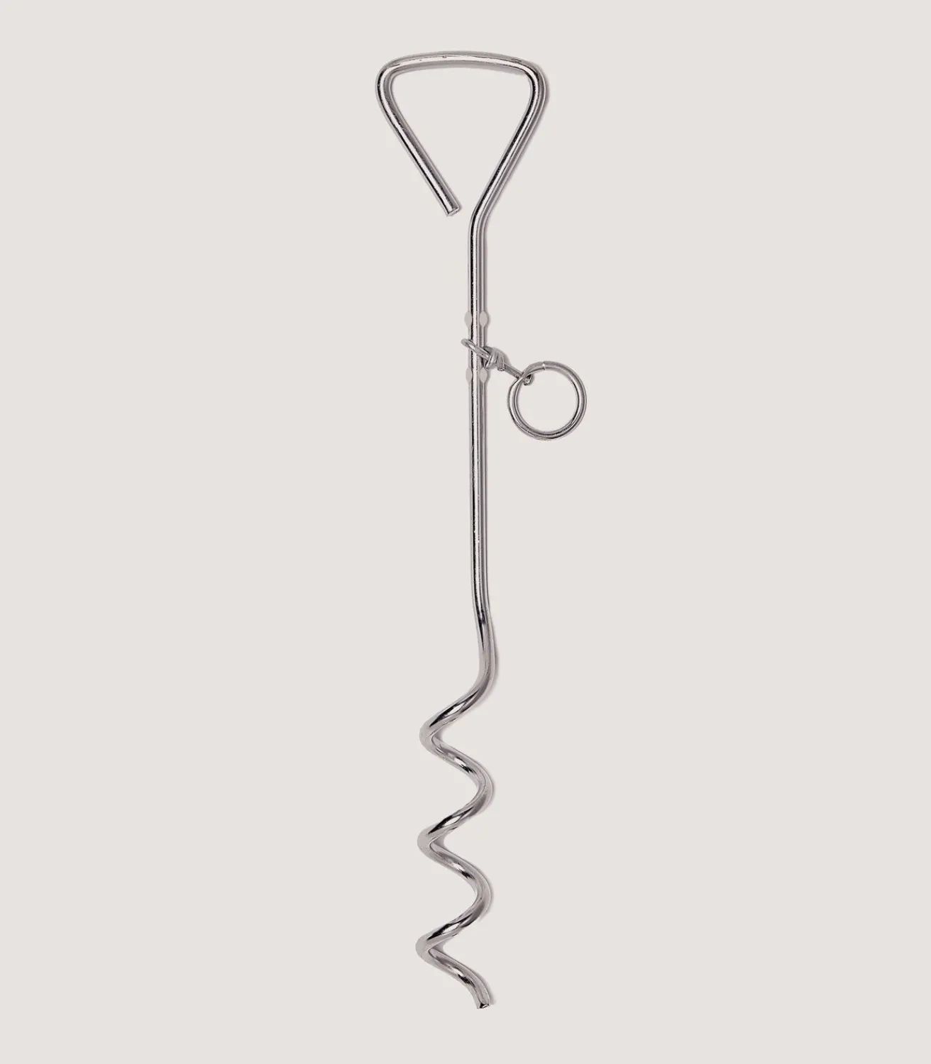Corkscrew Dog Stake In Steel-Purdey Hot