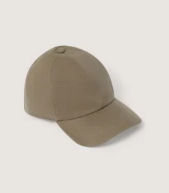 Cotton Baseball Cap In Dark Olive-Purdey Sale