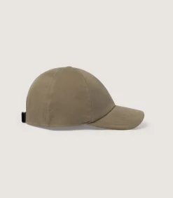 Cotton Baseball Cap In Dark Olive-Purdey Sale