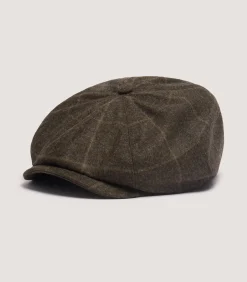 Dalby Check Loden Bakerboy Cap In Forest Green-Purdey Best