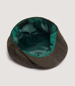 Dalby Check Loden Bakerboy Cap In Forest Green-Purdey Best