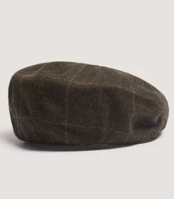 Dalby Check Loden Bakerboy Cap In Forest Green-Purdey Best