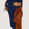 Double Layer Falconry Glove With Knife Pocket In Navy-Purdey Sale