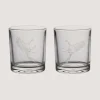 Fighting Pheasants Pair Of Crystal Tumblers-Purdey Clearance