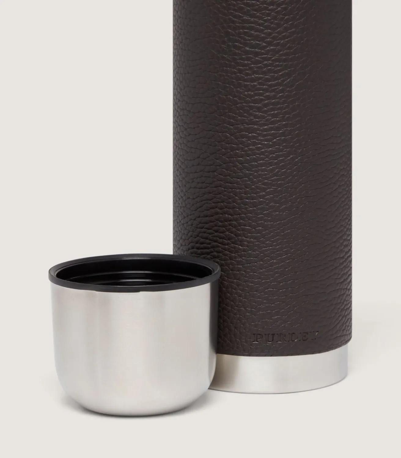 Leather Covered Steel Thermos-Purdey Discount