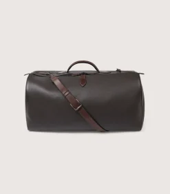 Leather Duffle Holdall Loader In Dark Brown-Purdey Online