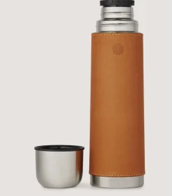 Leather Thermos Flask In Tan-Purdey Clearance