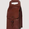 Leather Wine Carrier In Havana-Purdey Sale