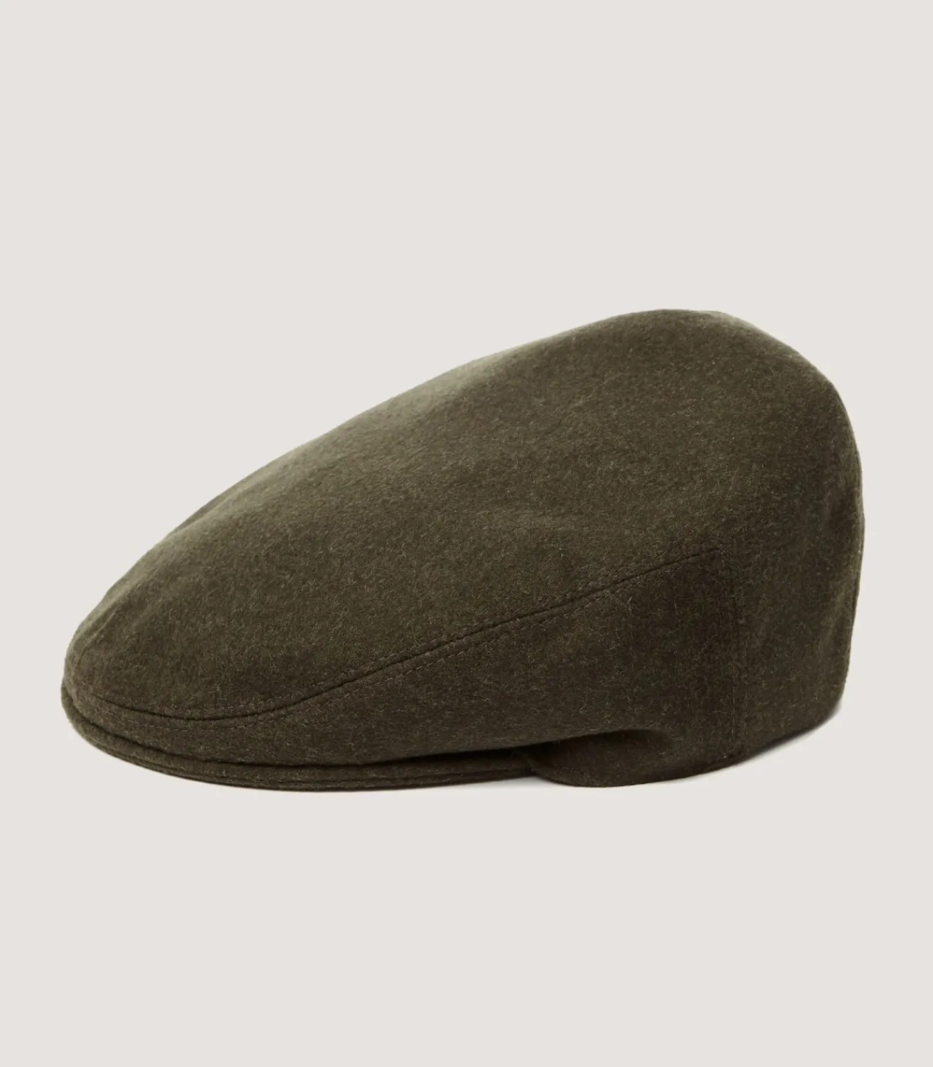 Litton Short Peak Loden Cap In Khaki Green-Purdey Outlet