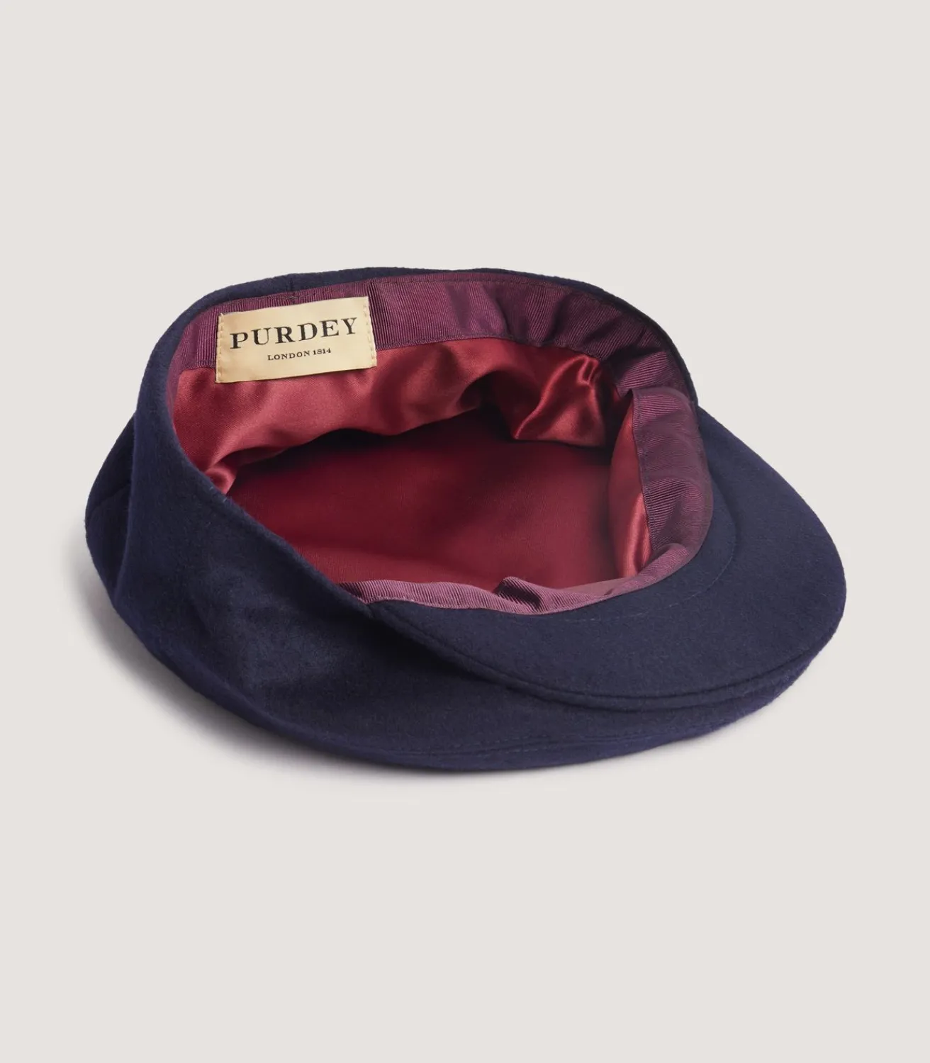 Litton Short Peak Loden Cap In Navy-Purdey Hot