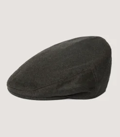 Litton Short Peak Loden Cap In Peat Brown-Purdey