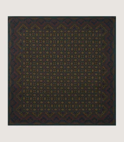 Madder Pocket Square In Green-Purdey