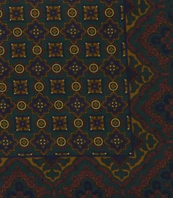 Madder Pocket Square In Green-Purdey