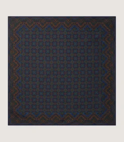 Madder Pocket Square In Navy-Purdey Outlet