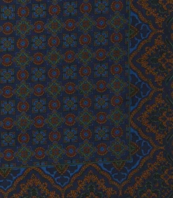 Madder Pocket Square In Navy-Purdey Outlet
