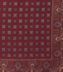 Madder Pocket Square In Wine-Purdey New