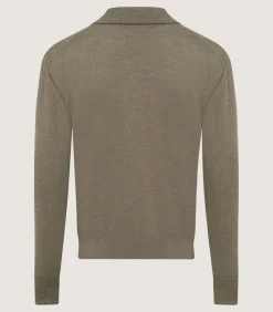 Men'S Cashmere Duke Polo In Taupe-Purdey Hot