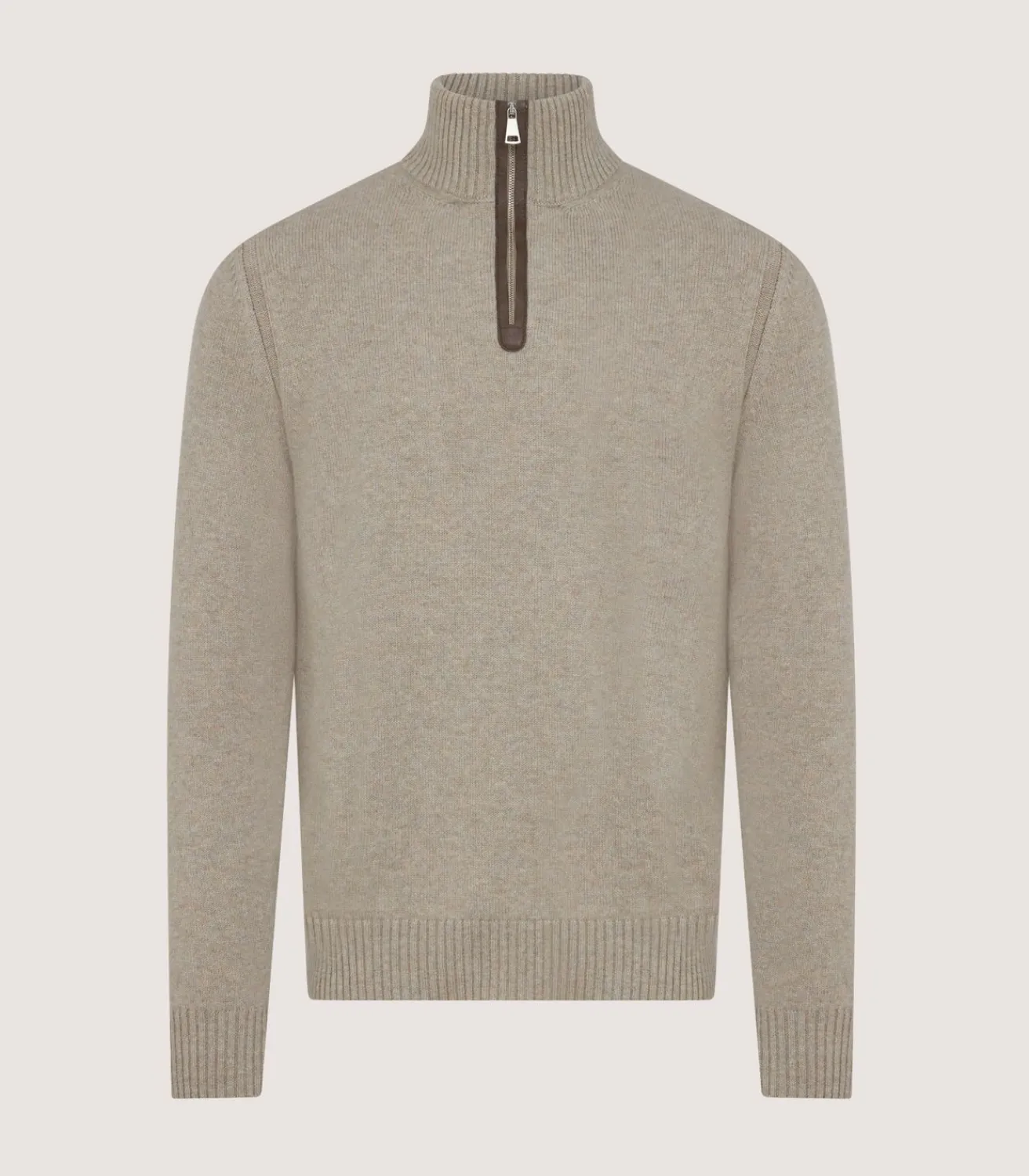 Men'S Cashmere Quarter Zip Sweater-Purdey Best