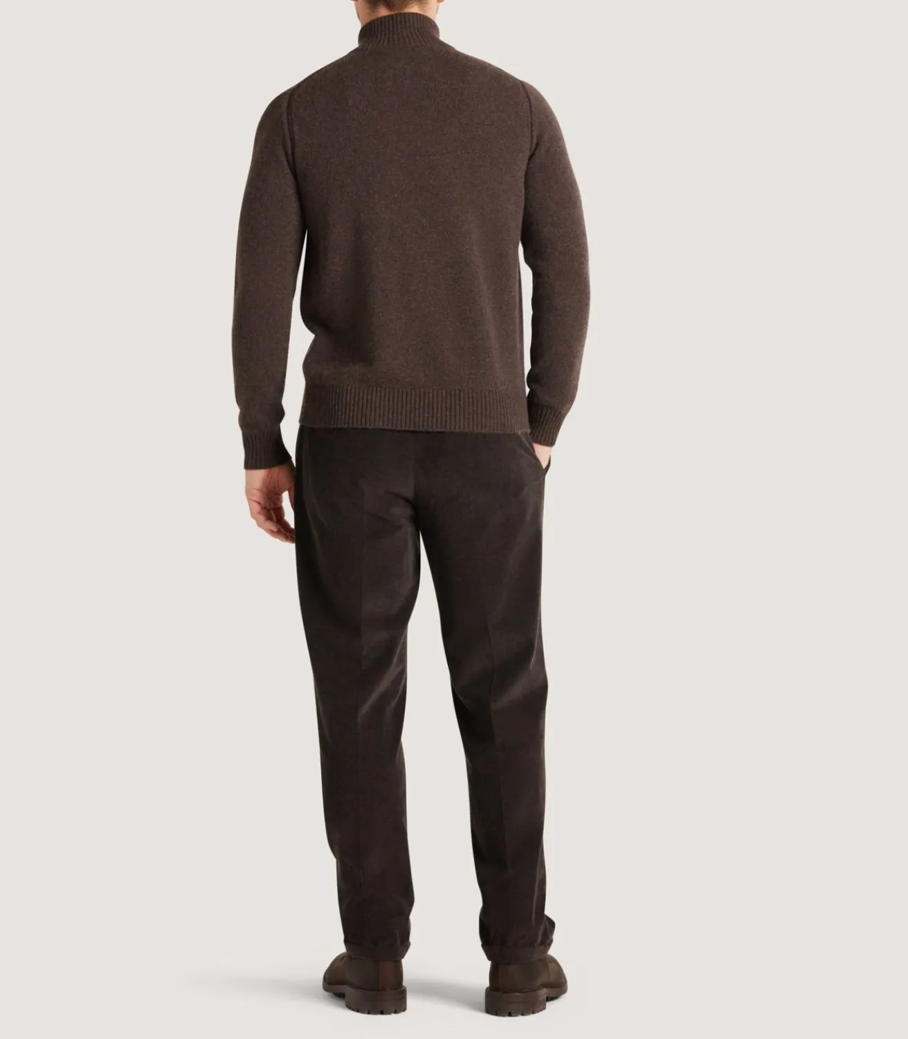 Men'S Cashmere Quarter Zip Sweater-Purdey Discount