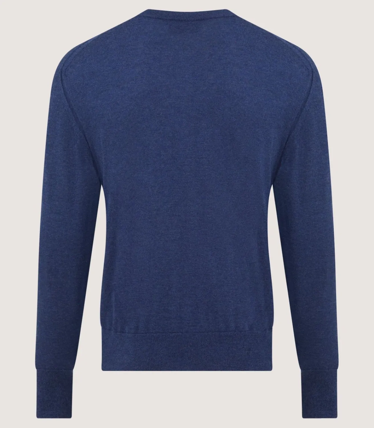 Men'S Cashmere Seamless Crew Neck In Canvas Blue-Purdey Sale