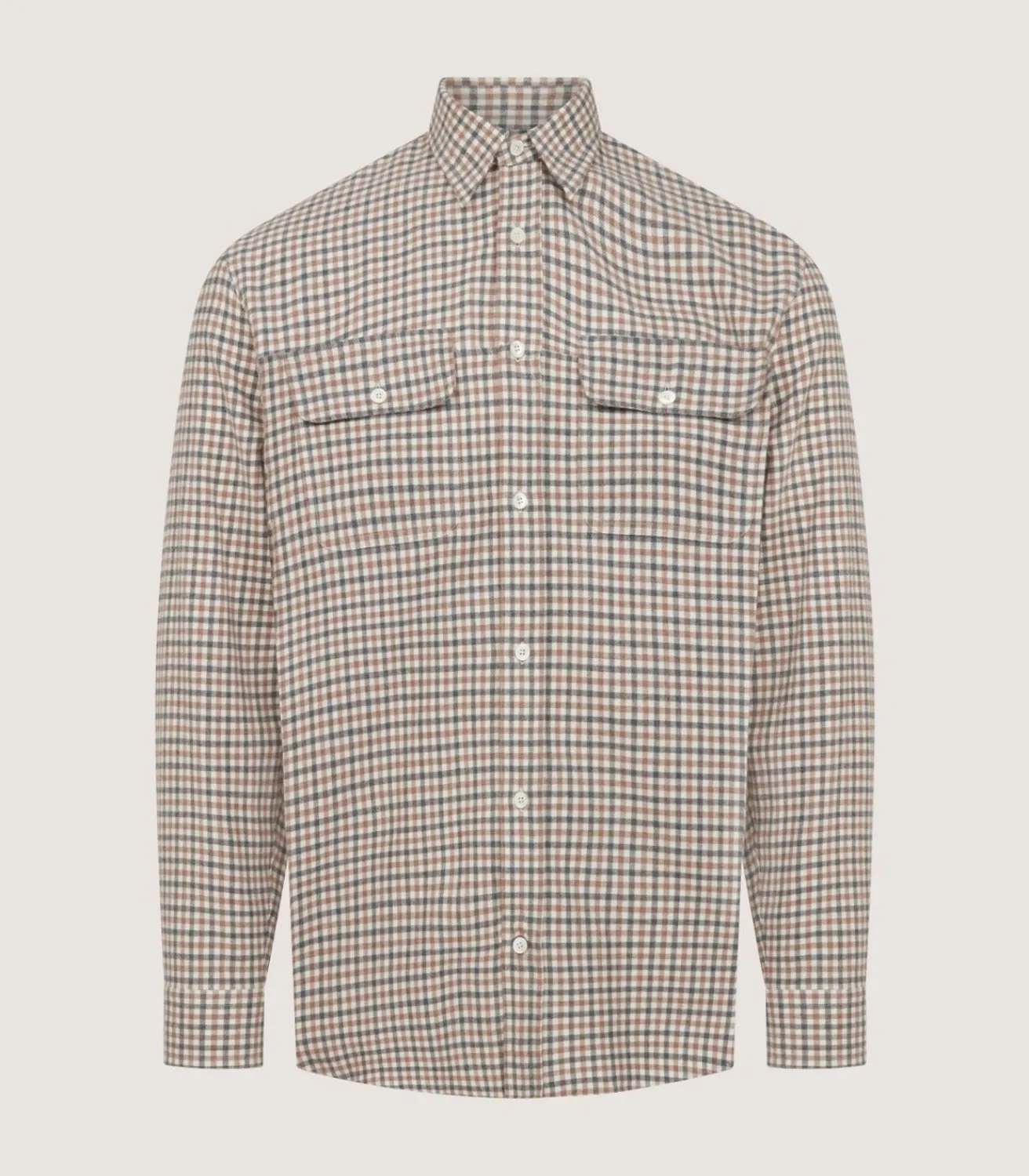Men'S Club Check Double Pocket Shirt-Purdey New