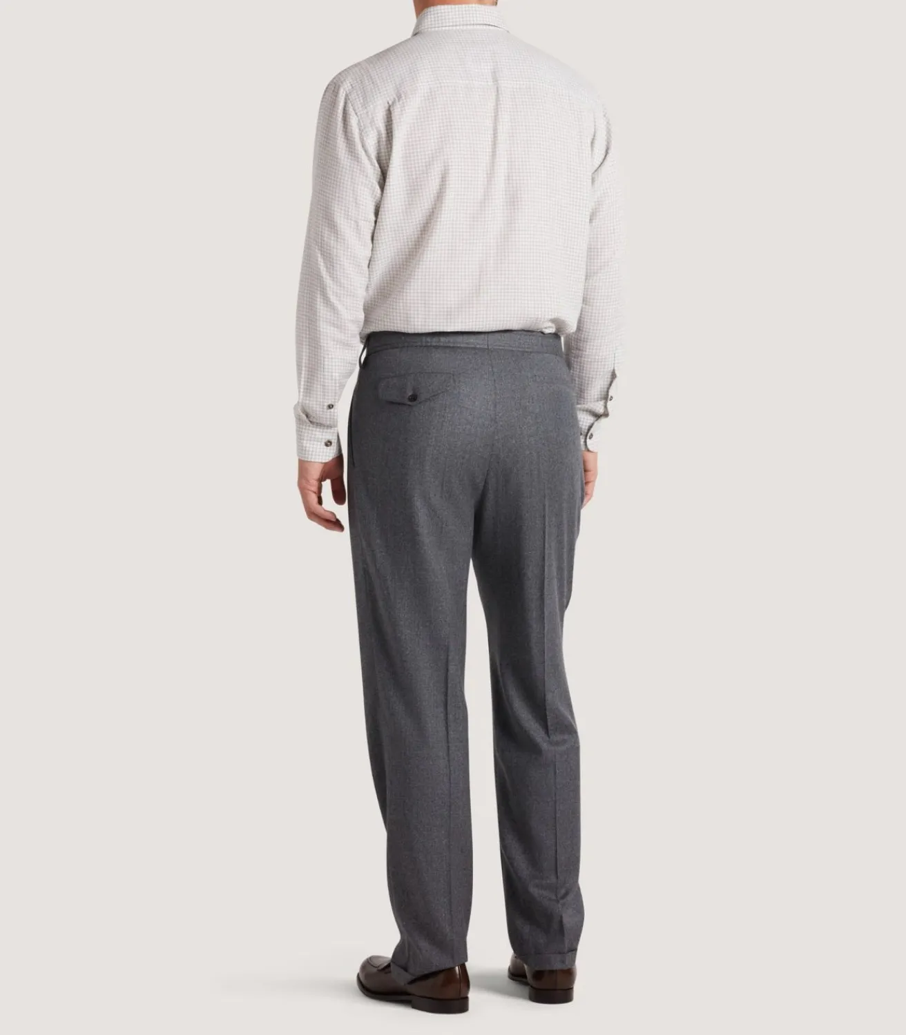 Men'S Cotton Cashmere Button Down Shirt-Purdey Sale
