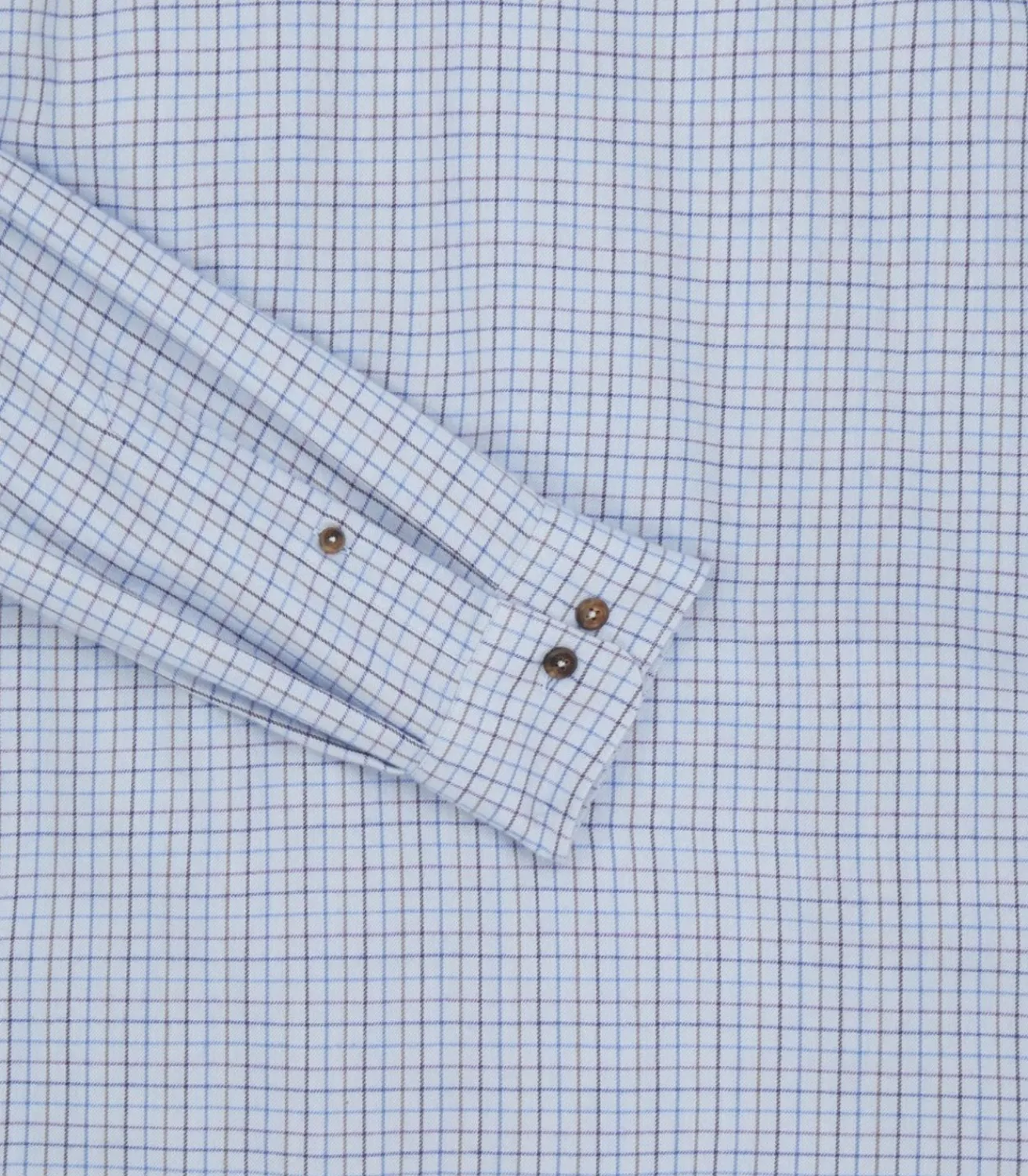 Men'S Cotton Cashmere Sporting Shirt In Loch Blue-Purdey Sale