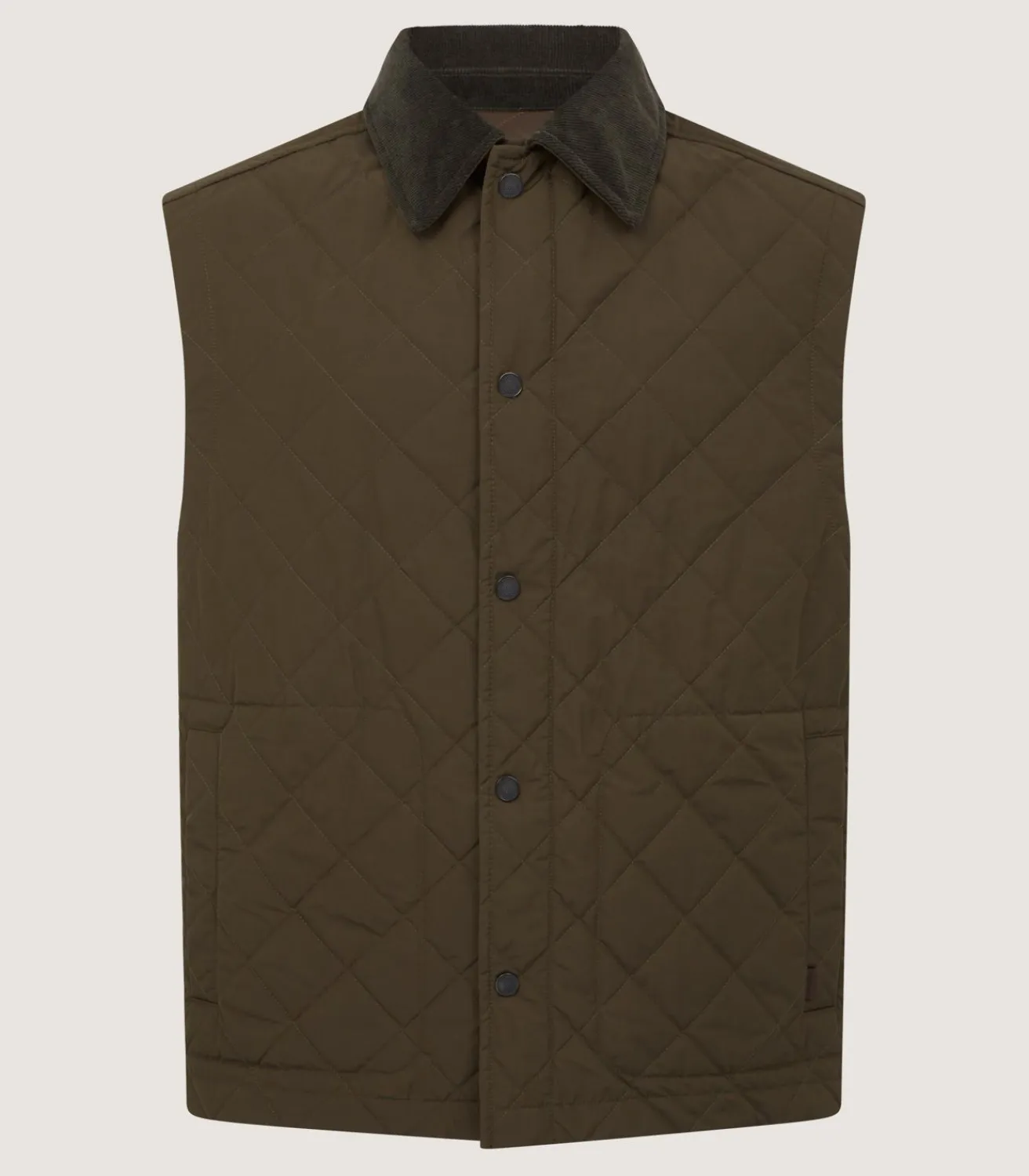 Men'S Dark Olive Padded Gilet-Purdey Sale