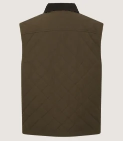 Men'S Dark Olive Padded Gilet-Purdey Sale