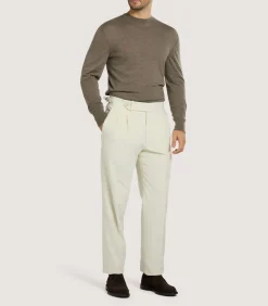 Men'S Double Buckle Cord Trousers-Purdey Discount