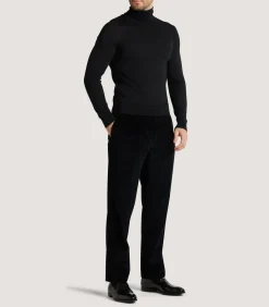 Men'S Extra Fine Worsted Cashmere Seamless Turtleneck-Purdey Hot