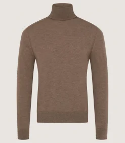 Men'S Extra Fine Worsted Cashmere Seamless Turtleneck-Purdey Outlet