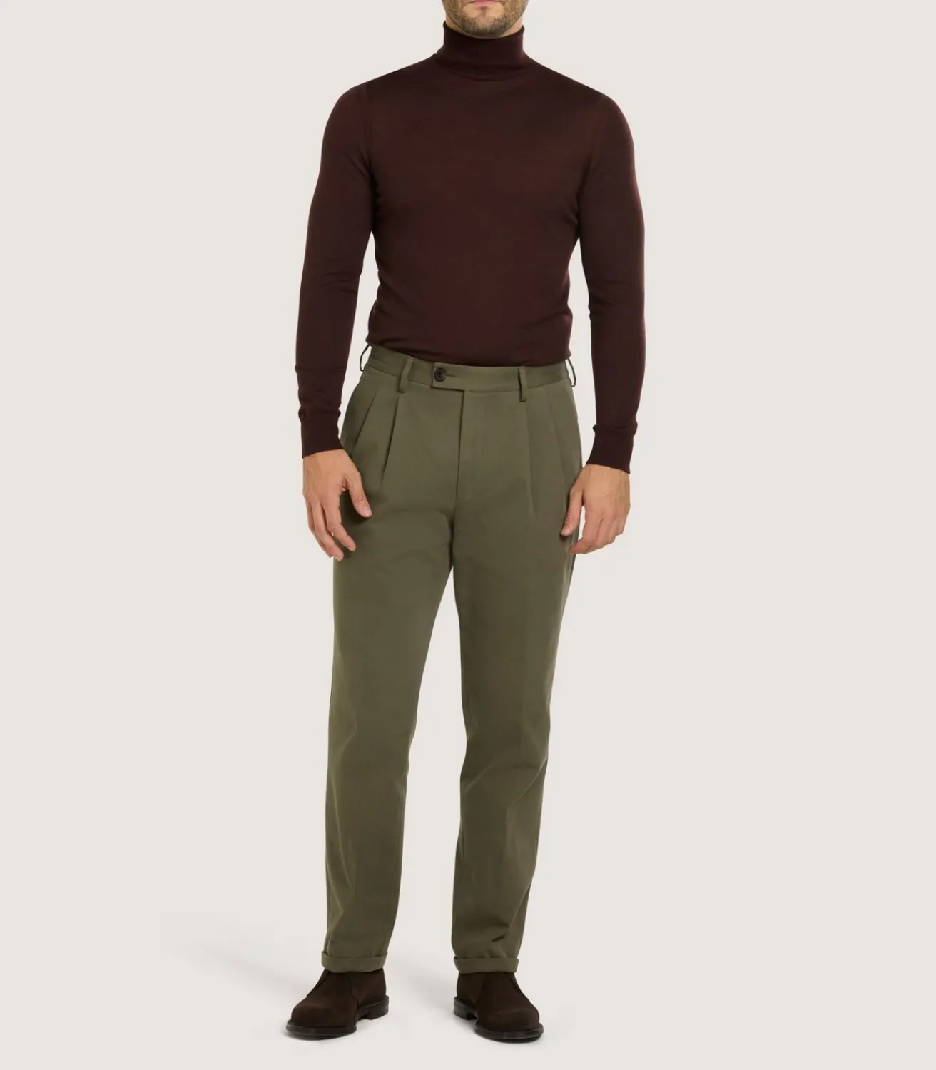 Men'S Extra Fine Worsted Cashmere Seamless Turtleneck-Purdey Discount